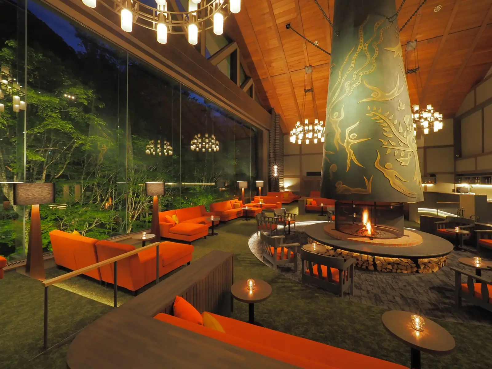 奥入瀬渓流ホテル パブリックスペースデザイン1の写真 6